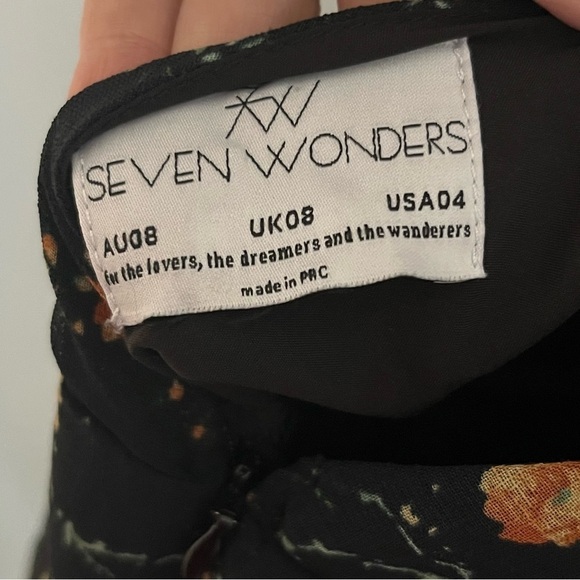 REVOLVE | Exclusive Seven Wonders By Revolve Navy Floral Print Dress - Picture 5 of 9